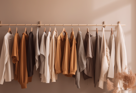 Clothing For Parkinson’s Patients: a rack of clothing in a fall color theme