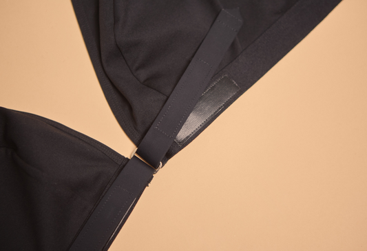 Springrose's Velcro front closure bra in black
