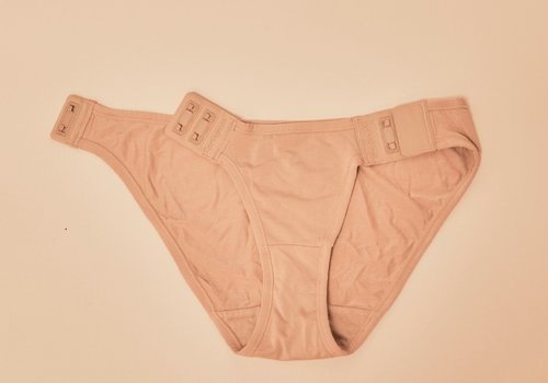 Beige adaptive panties laid fla