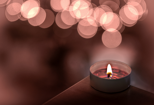 Disability and Intimacy: how to foster a connection. Candle with romantic lighting