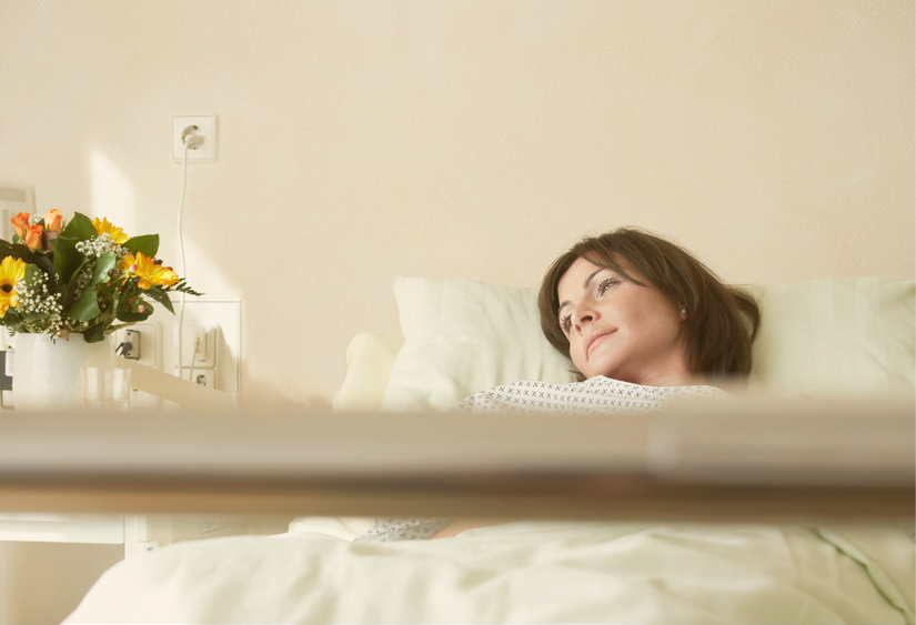 What Is The Fastest Way To Recover From Shoulder Surgery: a white woman in a hospital bed