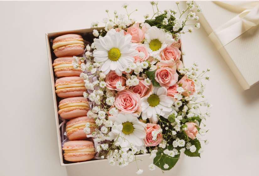 best gifts for someone with chronic pain: a gift box with flowers