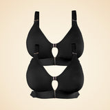Adaptive plus size bra two pack in black