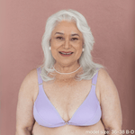 Best front closing bra for seniors in lilac with a velcro front closure