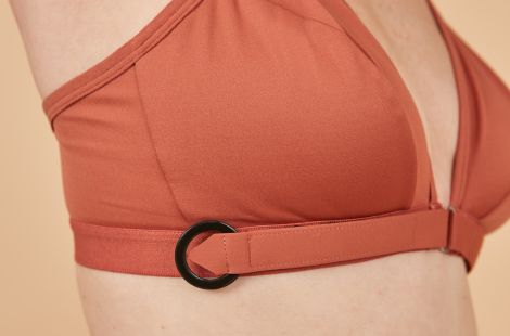 Close up of the adaptive bra's o-ring